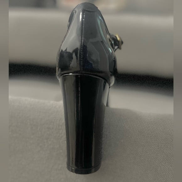 MARC BY MARC JACOBS BLACK PATENT LEATHER BOW MARY JANE PUMPS 37.5 ITALY - Picture 3 of 3